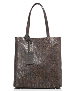Simple Tote I - Gold Wood