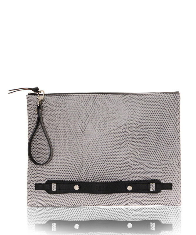 Carry me Around Clutch - Grey Embo